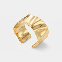 Gold Cuff Bracelet - Rippled Mirage