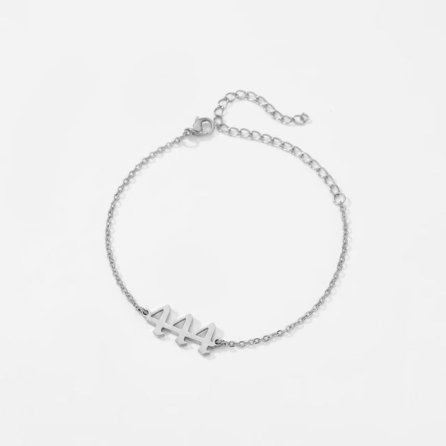 Angel Number Anklet & Bracelet texture close-up