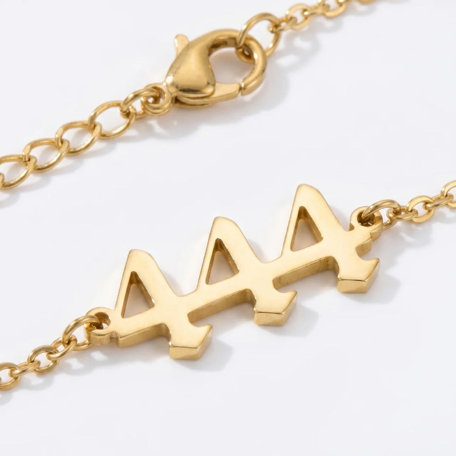 Angel Number Anklet & Bracelet macro detail