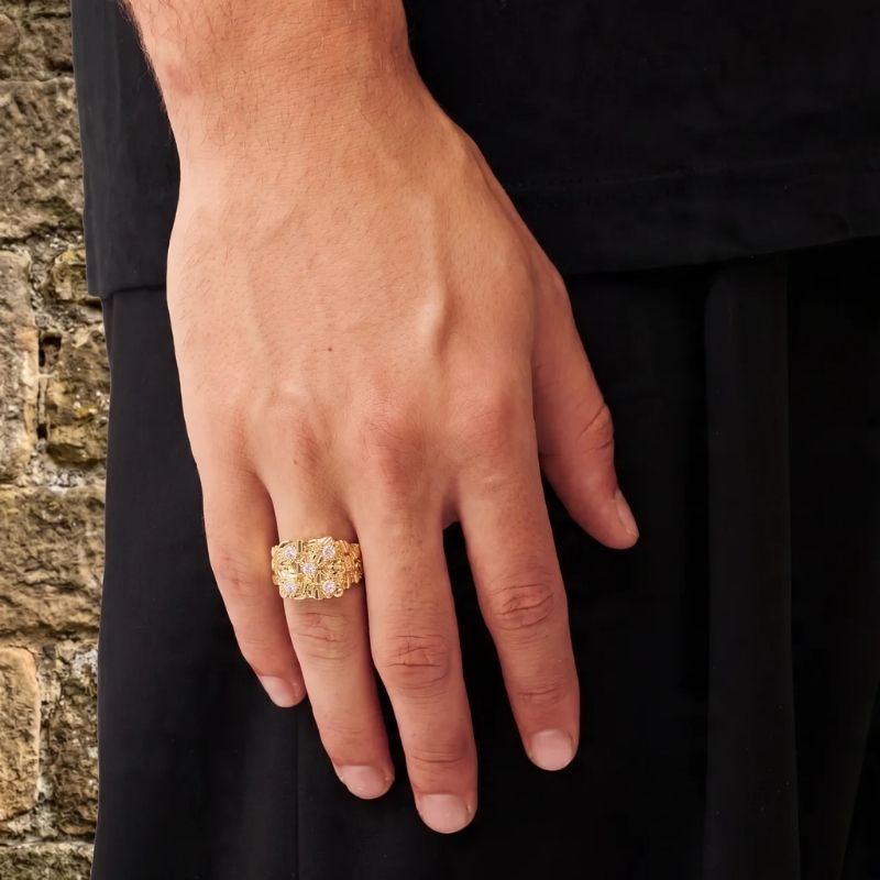 Bague Émeraude Latérale