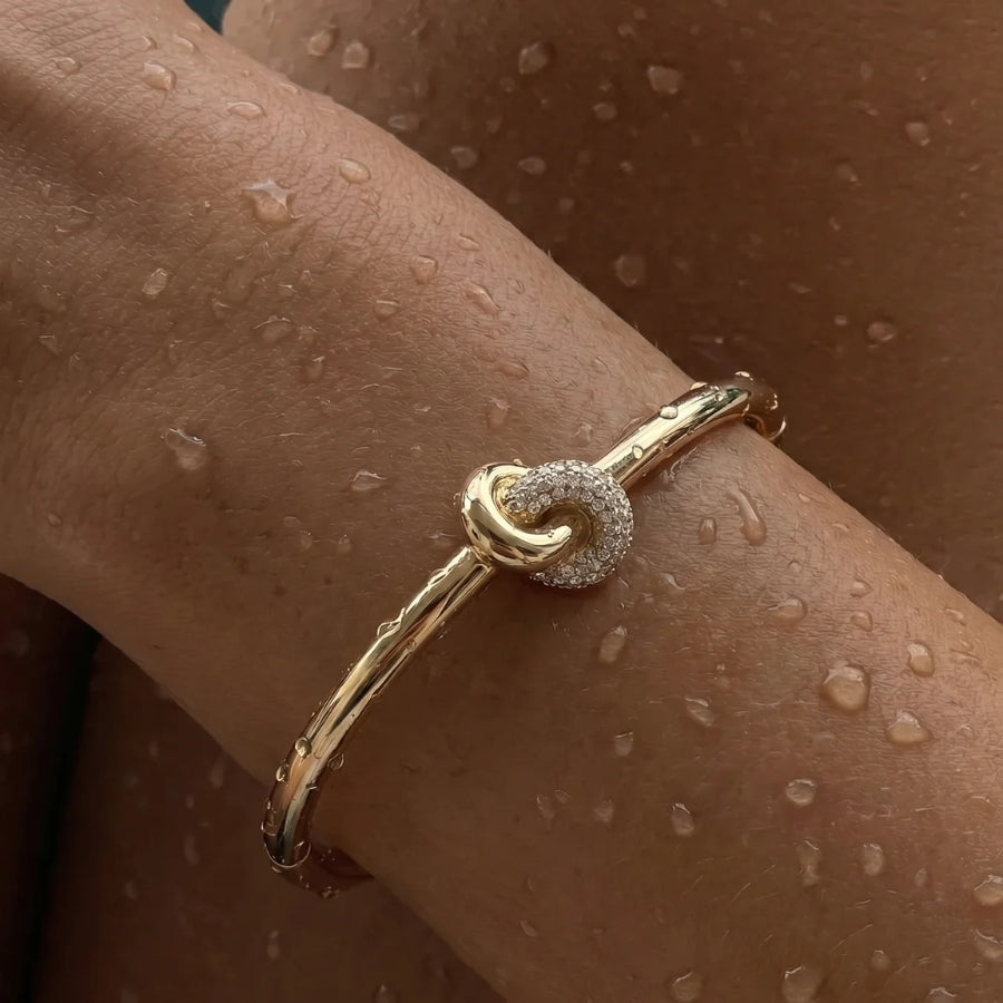 Tennis Knot Cuff Bracelet from above