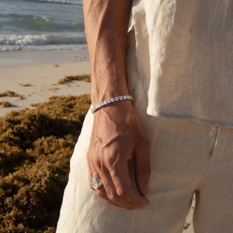 Bracelet Tennis - 5mm - Blanc