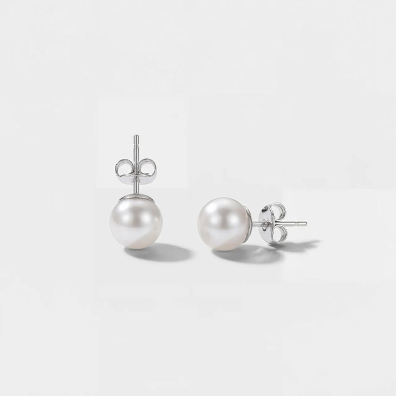 Boucles d'oreilles Perle Blanche