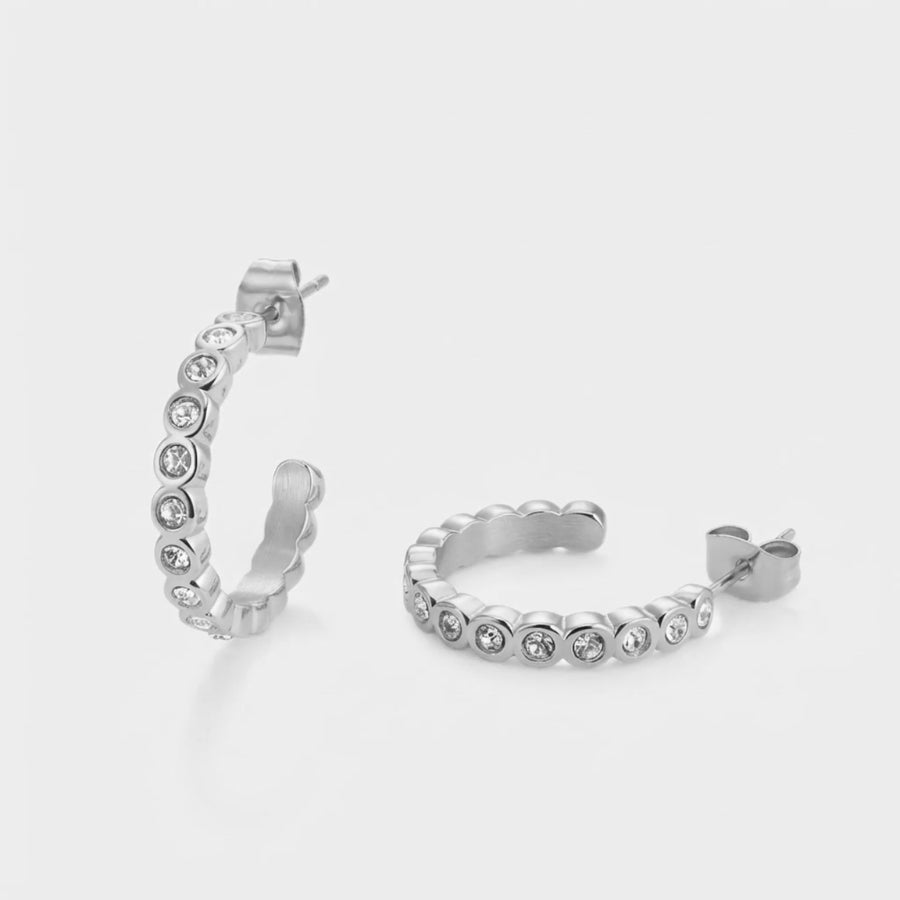 Bezel Tennis Hoops side view