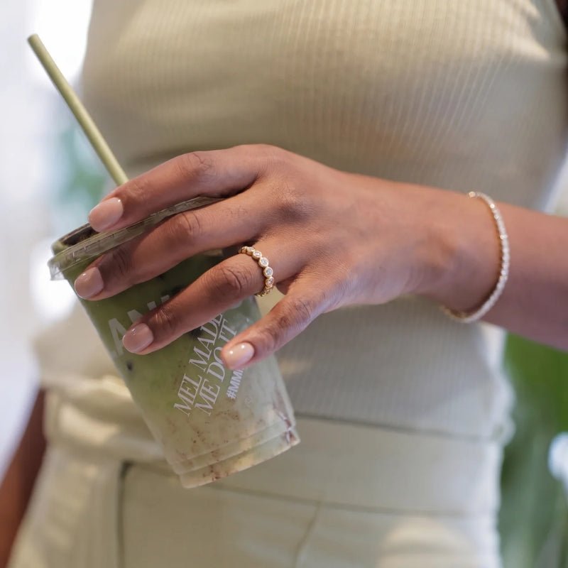 Bubble Ring - Bezel Tennis CZ | Monrich