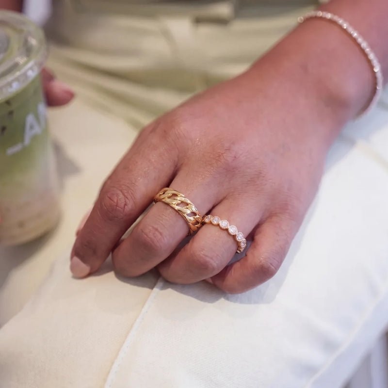 Chunky Gold Band Ring - Aurum Rope | Monrich