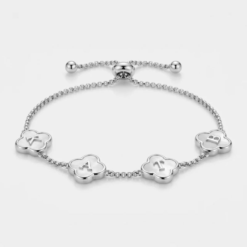 Clover & Pearl Bracelet from above