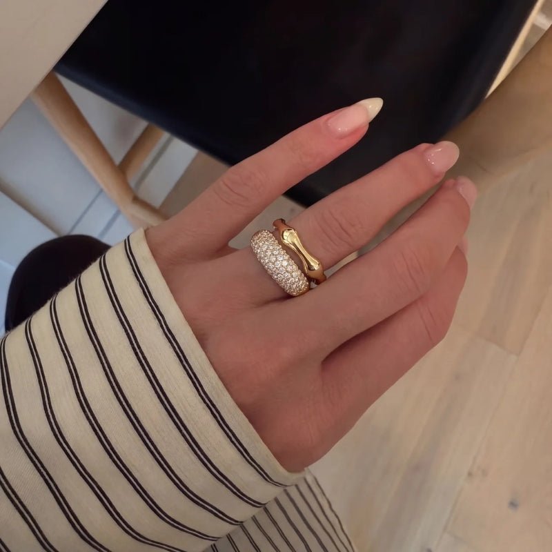 Cocktail Ring - Full Pavé Dome CZ | Monrich