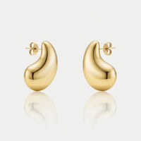 Teardrop Earrings - Chunky Drop Gold