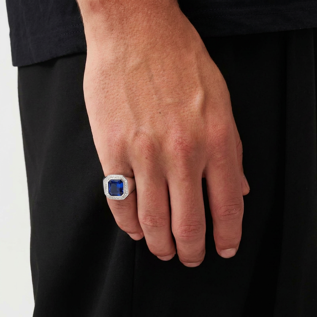 Bague Pierre Coupe Carrée