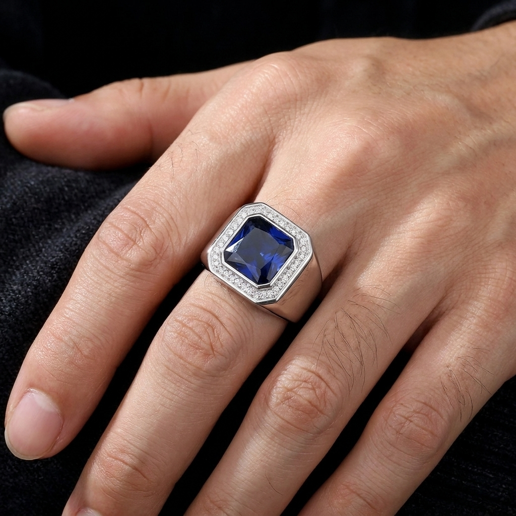 Bague Pierre Coupe Carrée