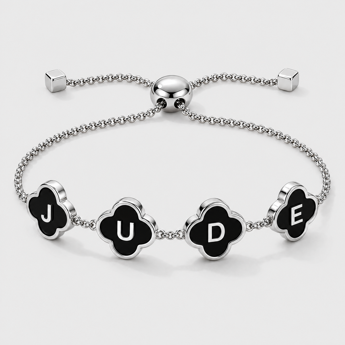 Clover Initial Bracelet