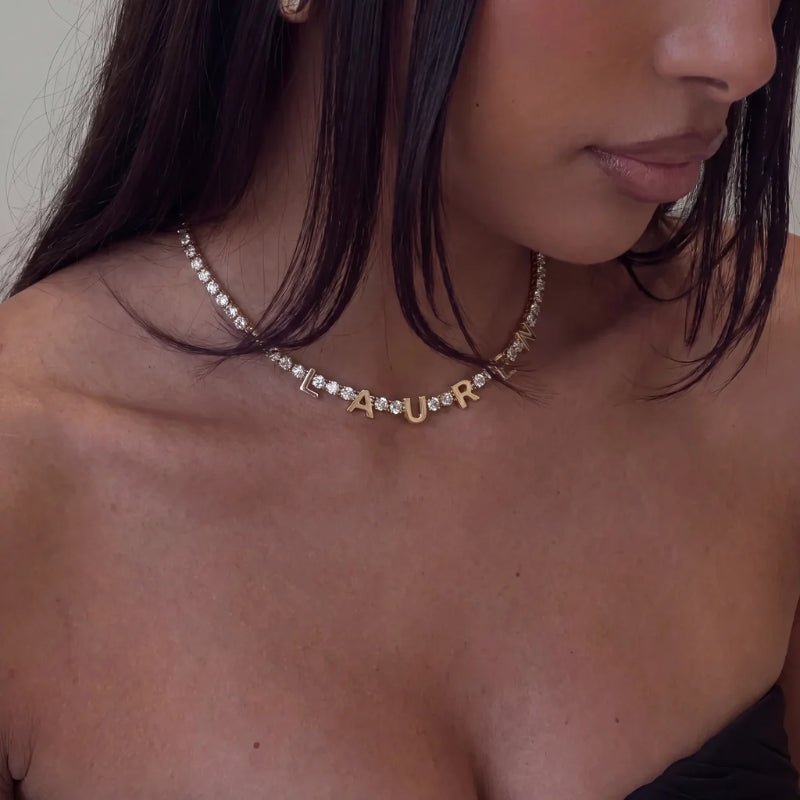 Initials Custom Tennis Necklace | Monrich