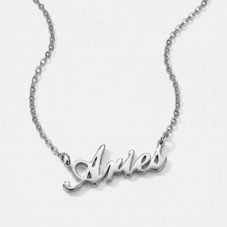 Taurus Necklace - Zodiac Sign Gold Personalised close-up view