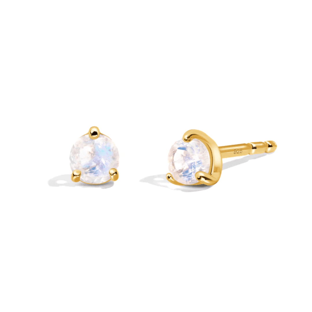 Tarnish-free gold earrings including hoops and huggies by Monrich