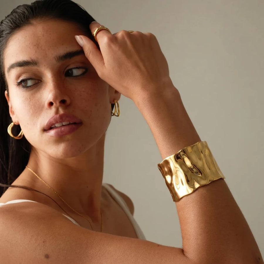 The Mirage Cuff worn on wrist