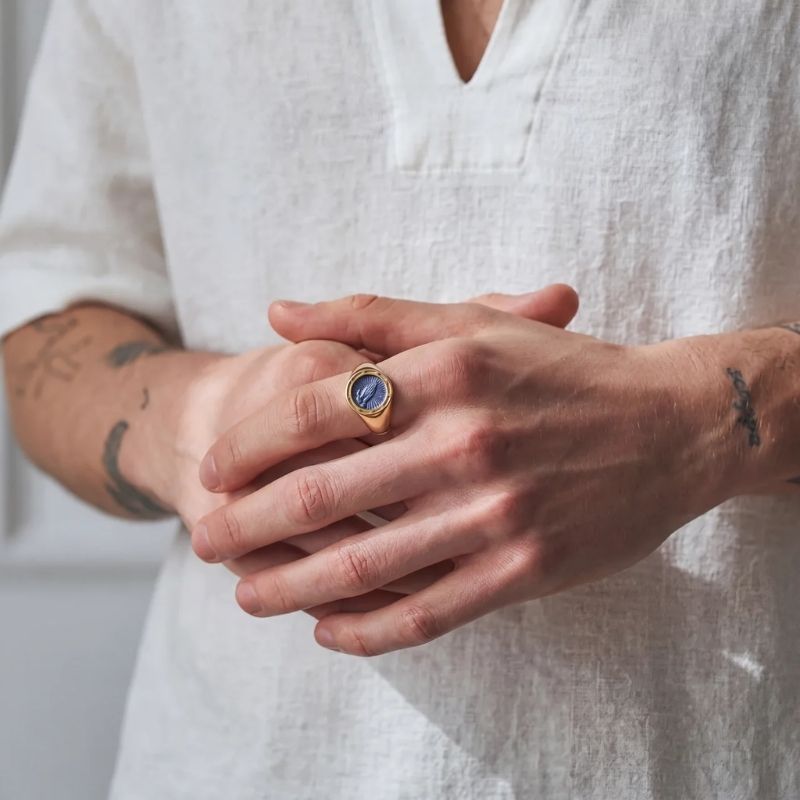 Bague Émeraude Latérale