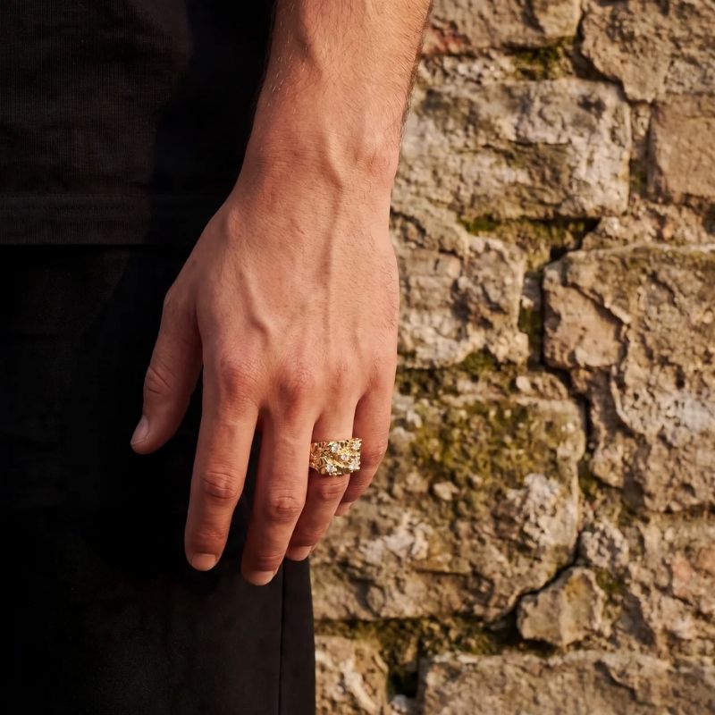 Bague Émeraude Latérale