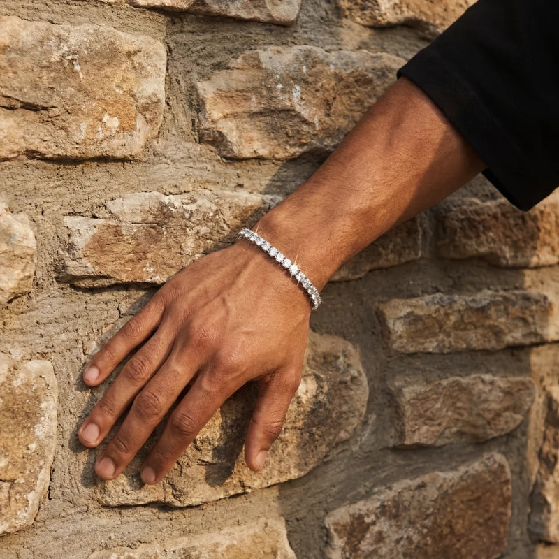 Bracelet Tennis - 5mm - Blanc