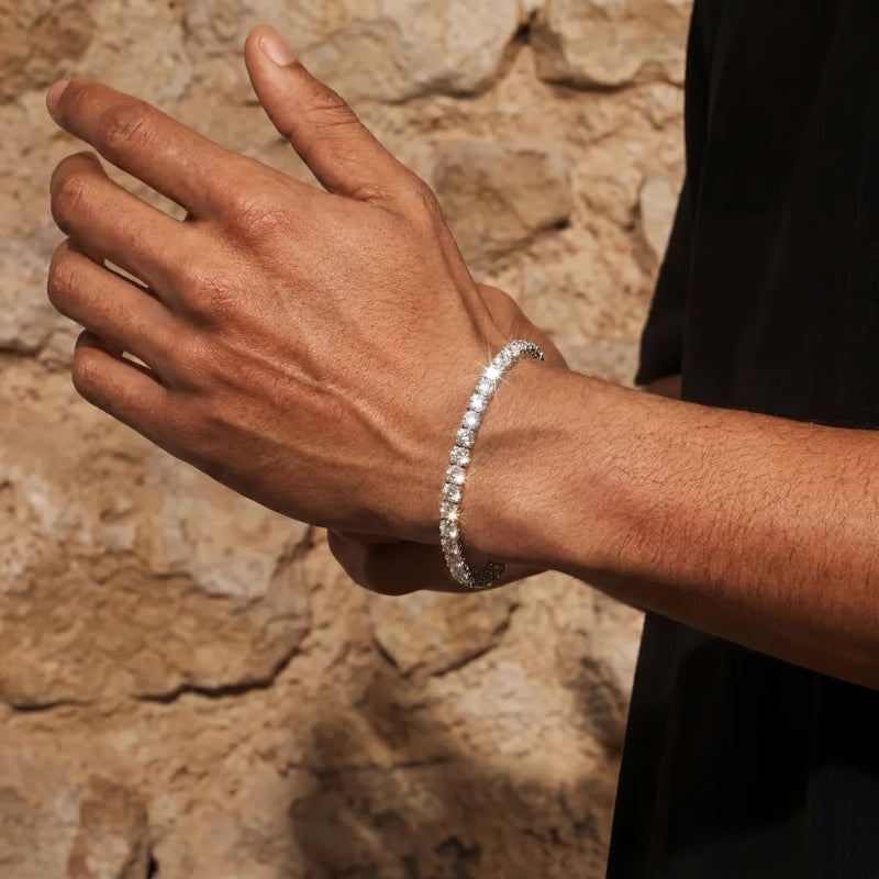 Bracelet Tennis - 5mm - Blanc