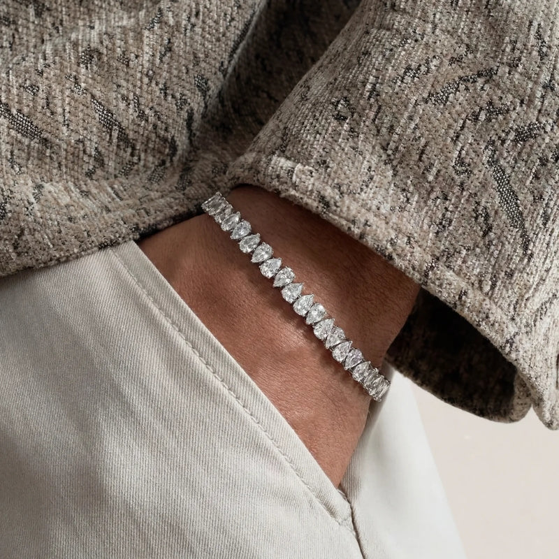 Bracelet Tennis Goutte Blanche