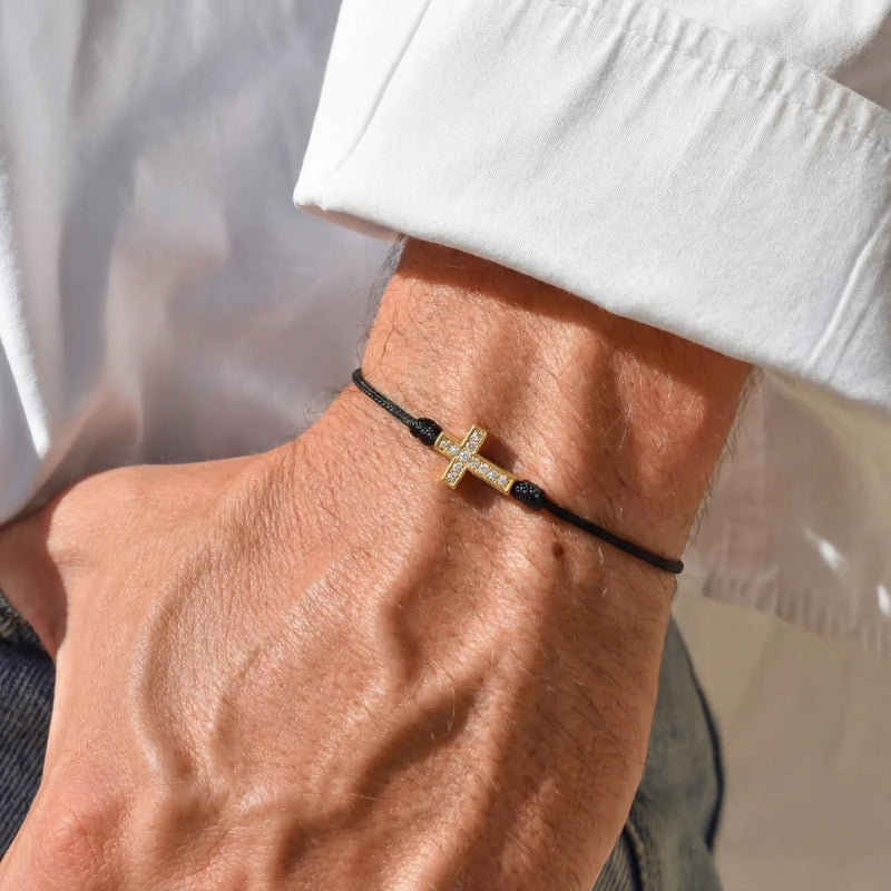 Bracelet Tennis Cordon Croix