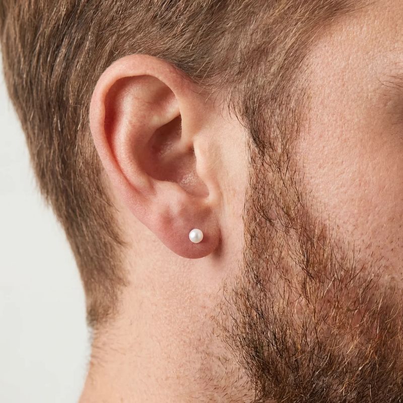Boucles d'oreilles Perle Blanche