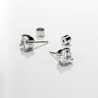 Boucles d'oreilles Blanches Rondes