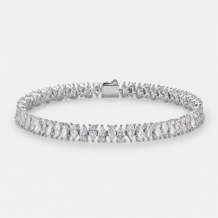 Bracelet Tennis Goutte Blanche