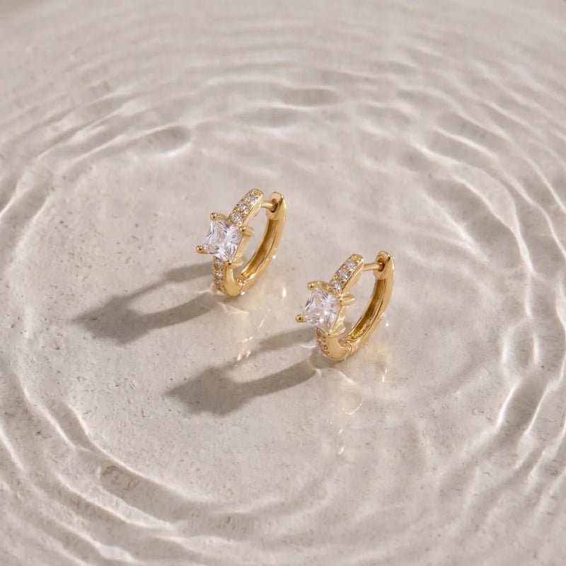 Crystal Hoop Earrings - Aurora | Monrich