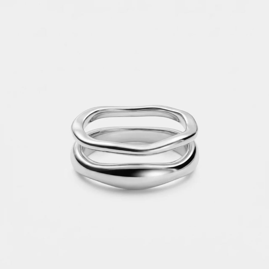 Gemini Stackable Rings from above