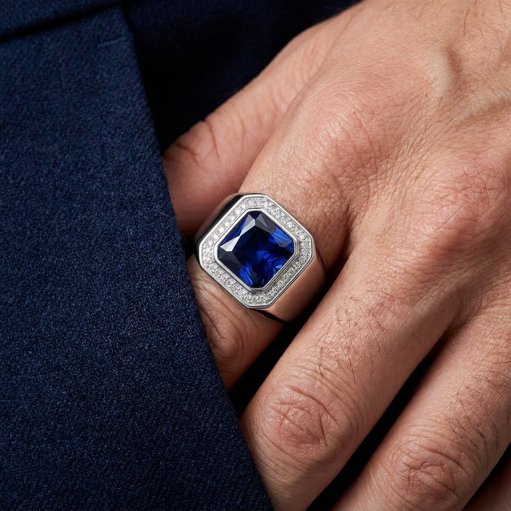Bague Pierre Coupe Carrée