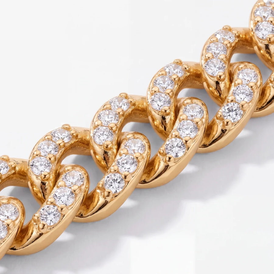 Bracelet Cubain Iced - Or