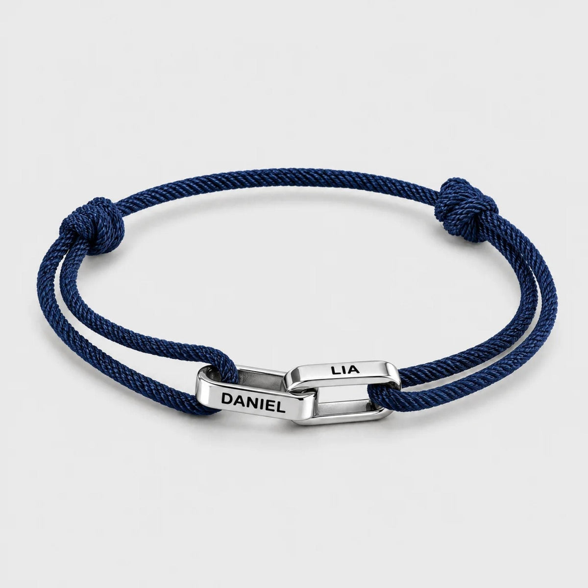 Interlocking Custom Name Cord Bracelet | Monrich