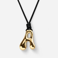 Liquid Initial Cord Necklace
