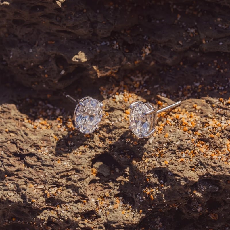 Oval Tennis Studs | Monrich