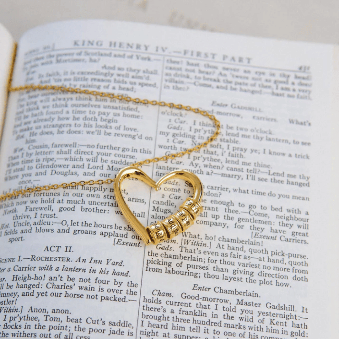 Personalised Heart & Name Necklace - View 5