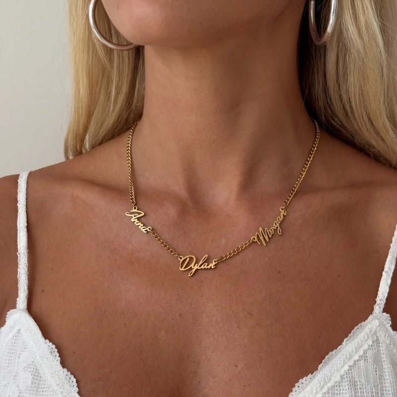 Personalized 3x Name Necklace | Monrich
