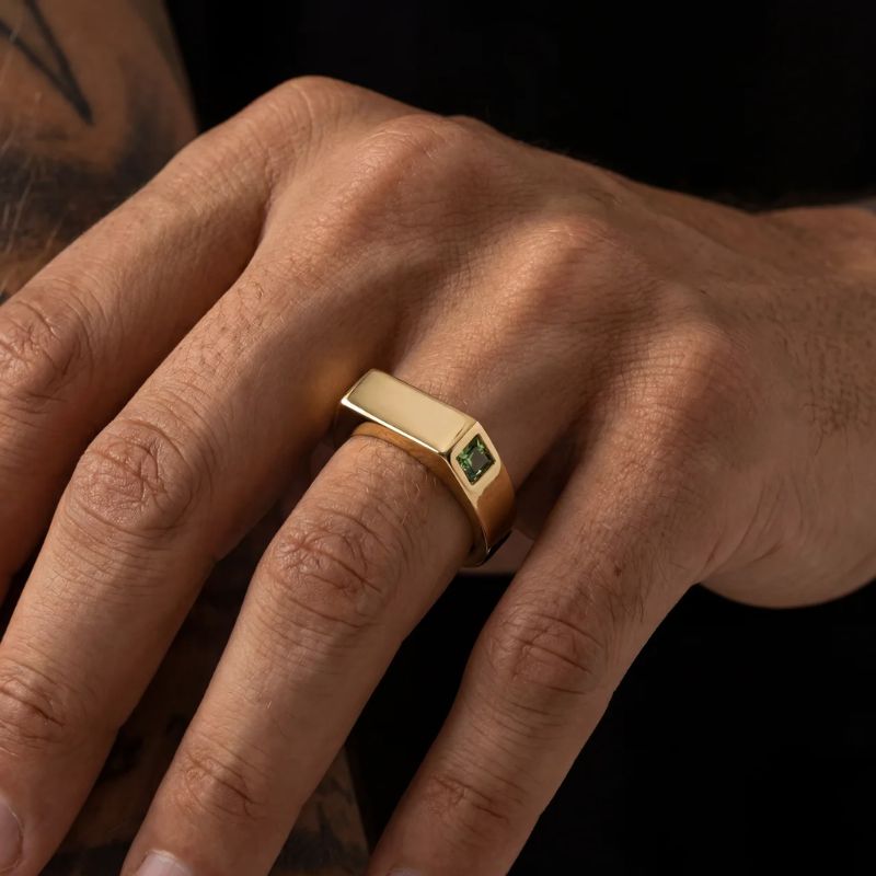 Bague Émeraude Latérale